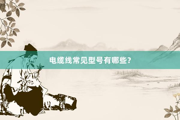 电缆线常见型号有哪些?